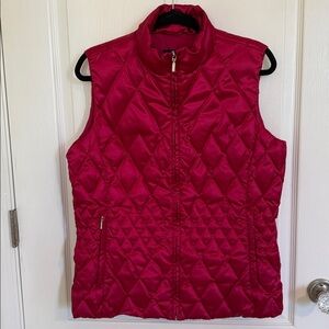 Lands' End Vibrant Pink Quilted Vest